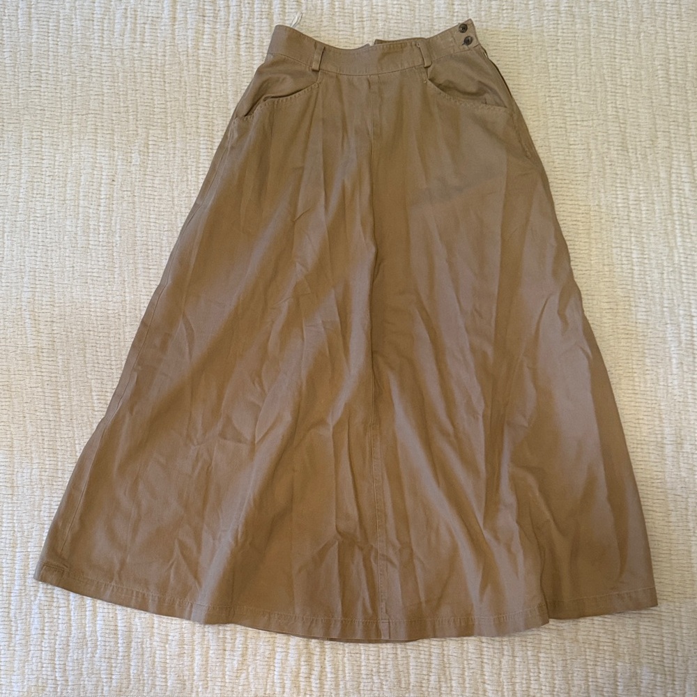 Ralph Lauren Polo Country Tan Khaki Maxi Skirt